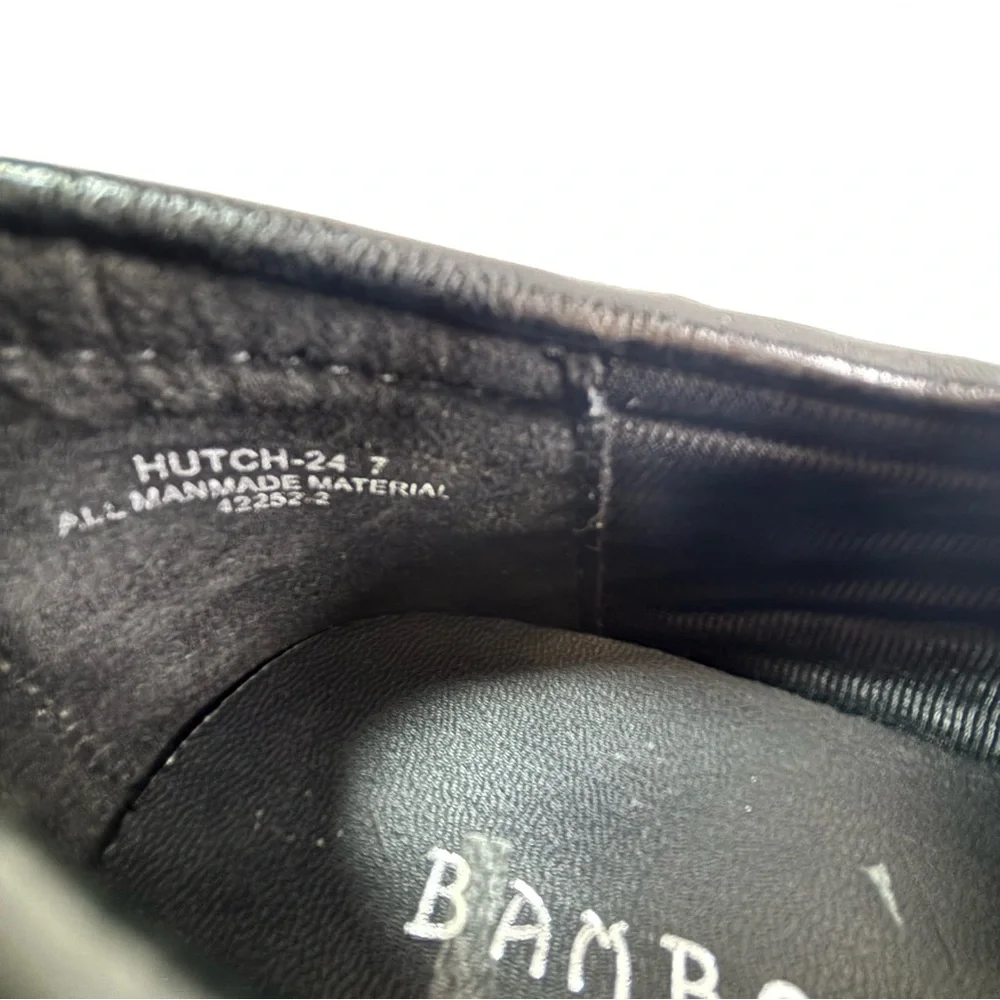 Bamboo Hutch 24 Platform Loafers Women’s Black 7/37 Lug Sole‎ Chunky Heel Shoes